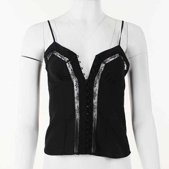 The Kooples in Motion Lace Trim Camisole Top - Picture 2 of 5